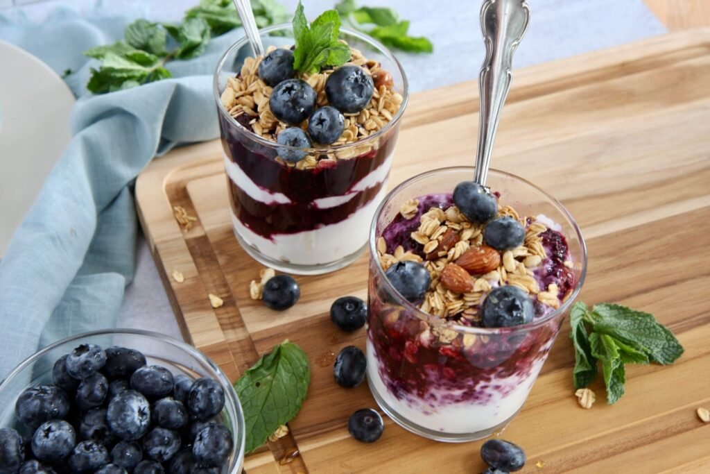 Blueberry and Greek Yogurt Parfait