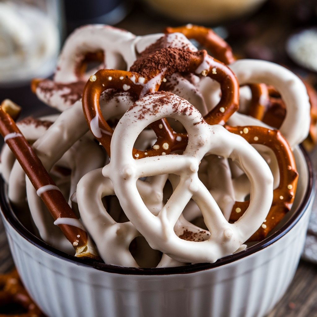 White Chocolate Covered Pretzels