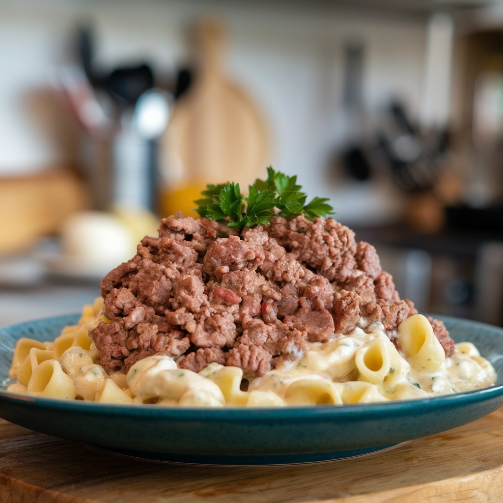 Ground Beef Alfredo