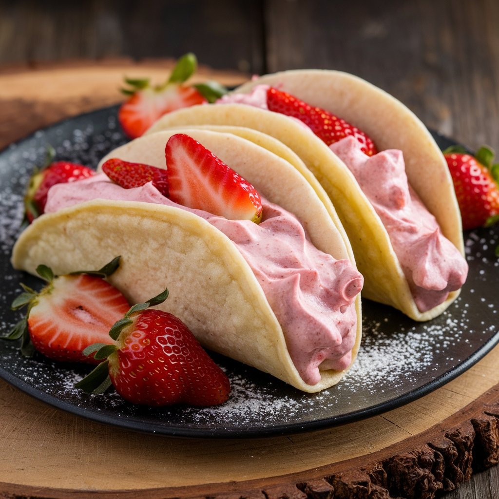 Strawberry Cheesecake Tacos